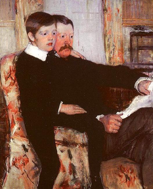 Mary Cassatt Alexander J Cassatt and his son Robert Kelso Sweden oil painting art